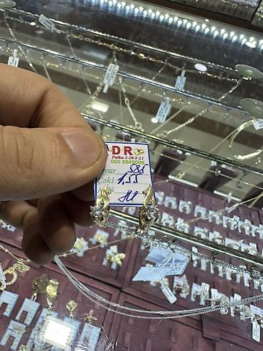 unity pga mmc: Sırğa, Swarovski, Sarı qızıl, 585 Əyar, 155 g, Ünvandan götürmə — 1
