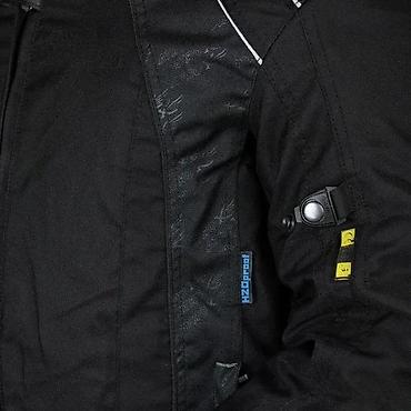 tailor and sons: Muška motociklistička jakna u crnoj boji, sa detaljima brenda ATROX — 5