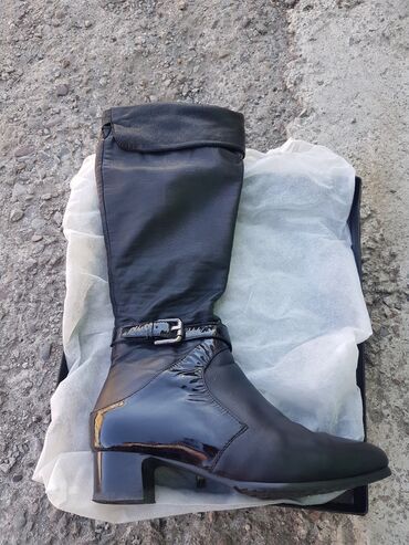 обувь мужская зима: Сапоги, 38.5, цвет - Черный
