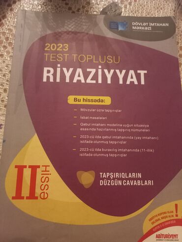 2 ci sinif riyaziyyat kitabi pdf yukle: Riyaziyyat Testlər 11-ci sinif, DİM, 2-ci hissə, 2023 il