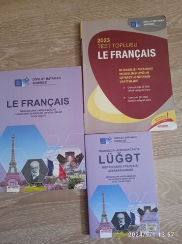 orfoqrafiya lüğəti: Fransiz dili kitabları lüğət 8 manat qayda kitabı 12 manat test