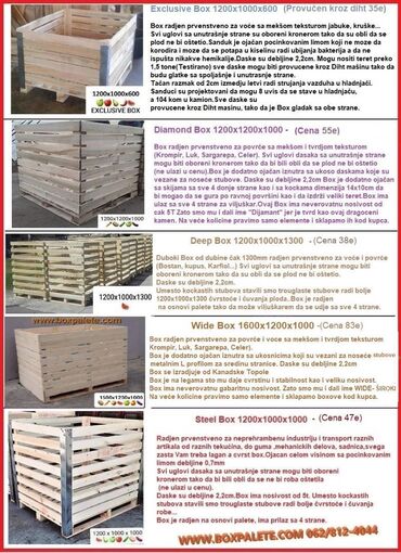 Drvena građa, šperploča: Box Palete - sanduci za voće i povrće ‼BOX PALETE‼ ‼DRVENE PALETE‼ — 28