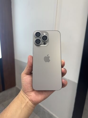 купить айфоны оптом: IPhone 15 Pro Max, Колдонулган, 256 ГБ, Natural Titanium, 87 %