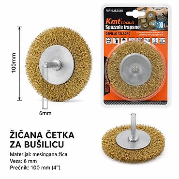 KMT Style žičana četka za bušilicu – šipka u tip čelične spajalice