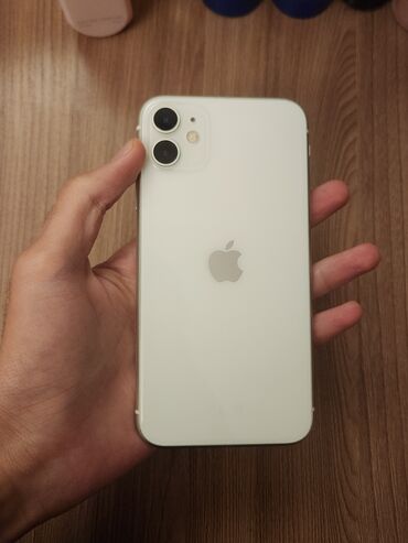 Apple iPhone: IPhone 11, 64 GB, Ağ, Simsiz şarj, Face ID, Sənədlərlə — 1