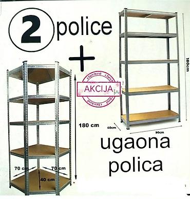 ormari po meri ikea: Metalne skladišne police + ugaona polica – teške nosivosti - Tip — 2
