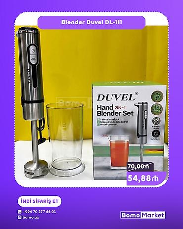 Duvel DL-111 əl blenderi – 2‑də‑1 blender seti. Xüsusiyyətlər: -