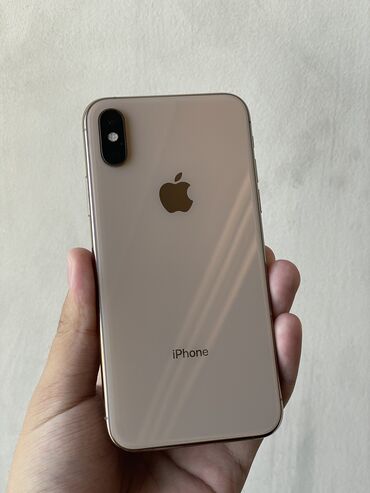 телефоны бу айфон: IPhone Xs, Б/у, 256 ГБ, Matte Gold, Чехол, 100 %