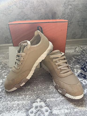 Спорттук бут кийим: Кроссовки Hermès Day Sneaker (мужские) - Цвет: бежевый (светлый — 7