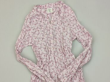 bluzka w różowe kwiaty: Bluzka, H&M, 8 lat, 122-128 cm, stan - Bardzo dobry