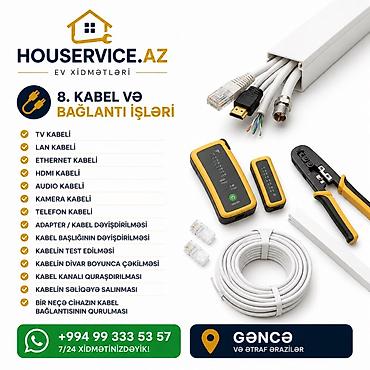 elektrik termos: Kabel və bağlantı işləri – HouseService.az (Gəncə və ətraf ərazilər) — 1