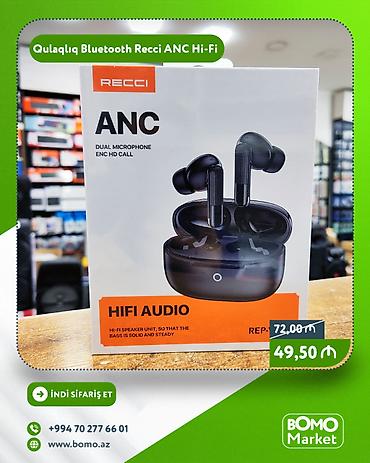 hd: Yeni Simsiz (Bluetooth) Qulaqcıqlar, Recrsi, rəng - Qara — 1