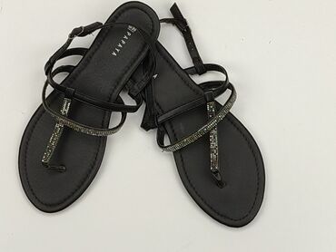 czarne t shirty damskie zalando: Sandals for women, 37, condition - Very good