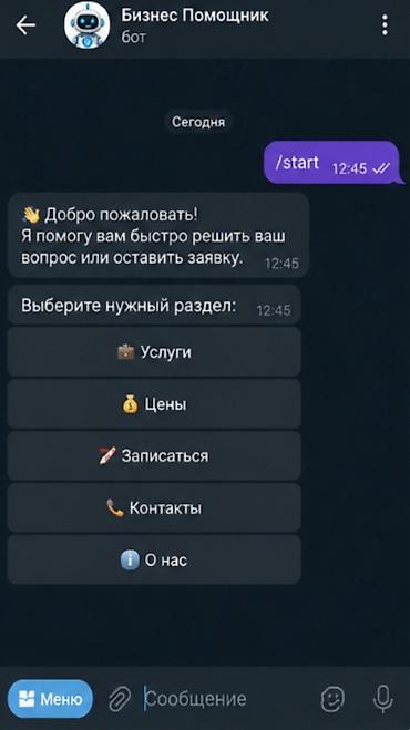 iphone e: Telegram-боты для бизнеса Что делаем: - Создание и настройка — 2