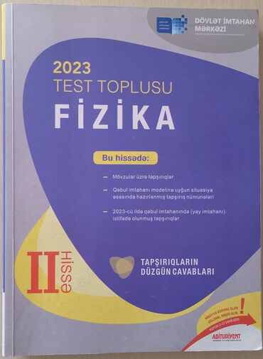 kitab masasi: Fizika Dim testi (işlənib lakin yeni kimidir)