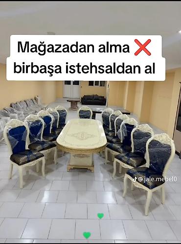 desmalar: Qonaq otağı üçün, Yeni, Açılmayan, Oval masa, 12 stul — 1