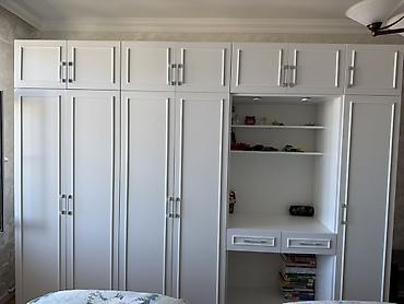 6 qapili dolablar: İşlənmiş, 6 qapı, Siyirməli, Ağ, Açılan, Düz dolab — 2