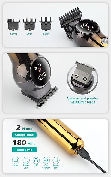 Бытовая техника: Trimmer VGR 989 - 2 Sürətli - 7000RPM / 1200MAH -180 Dəqiqə / — 4