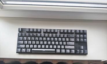 клавиатура и мышка: Клавиатура, HyperX, Механическая, Проводное подключение, Размер: 80%