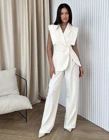 Kompleti: 💫💫Damski komplet – sako bez rukava i pantalone sa širokim nogavicama — 1