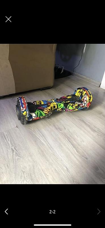 scooter ucuz: Hoverboard (giroskuter) – rəngli “graffiti” dizaynlı, geniş təkərli — 2