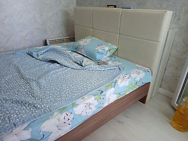 мебельные щиты: Двуспальная кровать, Б/у, С матрасом, длина - 200 см — 3