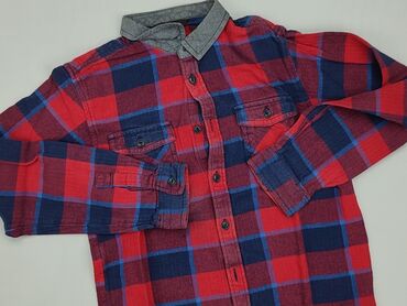 koszula trafox: Shirt 11 years, condition - Good, pattern - Cell, color - Red