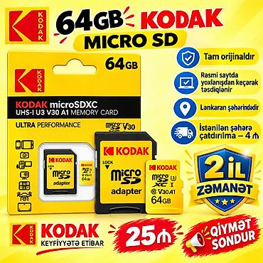 dvb t2 tv box: 64 gb Kodak yaddaş kartı. Bütün məlumatlar şəkildə göstərilib.Firmanın — 1