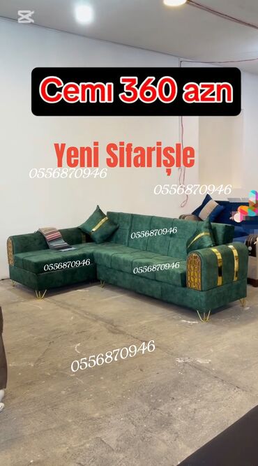 Sifarişlə divanlar: Künc divan, Qonaq otağı üçün, Parça, Bazalı, Açılan, Kitab — 9