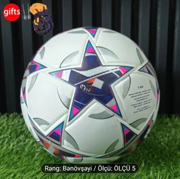 Перчатки: Futbol topu – Ölçü 5, bənövşəyi rəng aksentləri UEFA çempionlar liqası