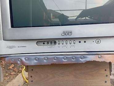 телевиз: Телевизор JVC с кинескопом (серебристый корпус). рабочий телевизор — 2