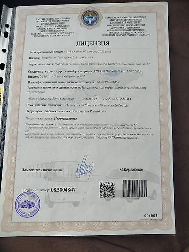 w210 e320: Пункт назначения: Все направления, Лицензия №: 08В004748 — 5