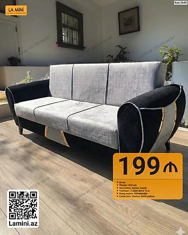 Divanlar: Divan – La Mini (Kod: 2645) - Ölçü: 210 sm - Mexanizm: açılan, bazalı — 1