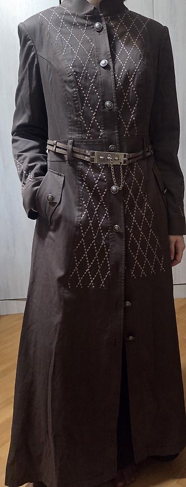 Paltolar: 👘 TEKBİR Qadın üst geyimi (astarlı) A kəsim 🟫 Kapuçino qəhvəyi rəngli — 8
