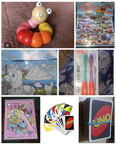 Продаю всё новое. Гусеница 50 сом. Наклейки с машинками + раскраска 50