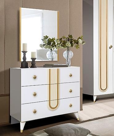 Спальные гарнитуры: Спальный гарнитур, Двуспальная кровать, цвет - Белый — 9