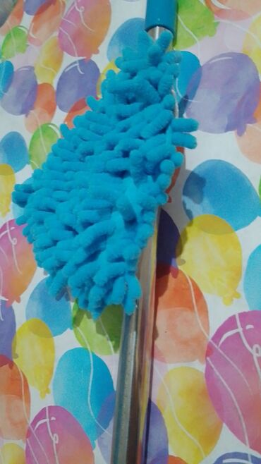 pean i iglodrzac: Štap za prašinu sa mikrofiber glavom u tirkiznoj boji, dizajniran za