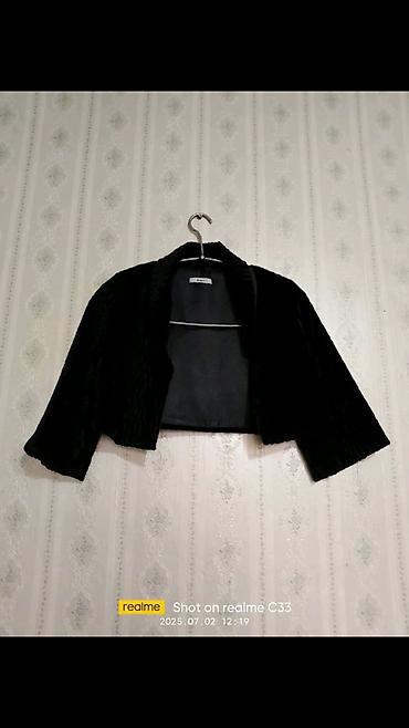 kombinezon satisi: Qısa şal/bolero – qara rəng - Model: qısa bolero-stil üst geyimi - — 1