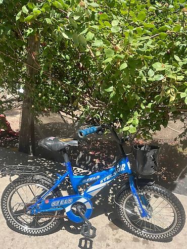 Uşaq dünyası: Uşaq velosipedi – STELS, mavi rəng. Xüsusiyyətlər: - Təxmini 14" — 1