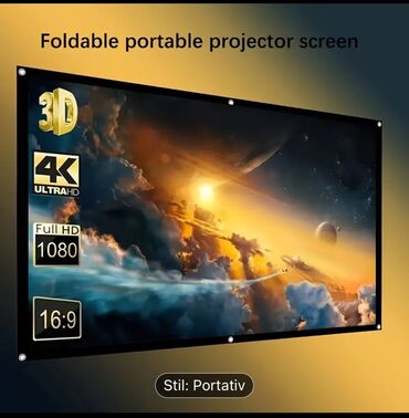 tv 109 ekran: ✨ 2025 Yeni 4K 150”-Düym 3D Proyektor Ekranı – Ev Kinoteatrı üçün