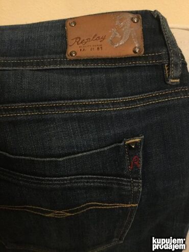 Farmerke: Original Replay farmerice 33 / 28 100% cotton Polustruk 44cm — 5