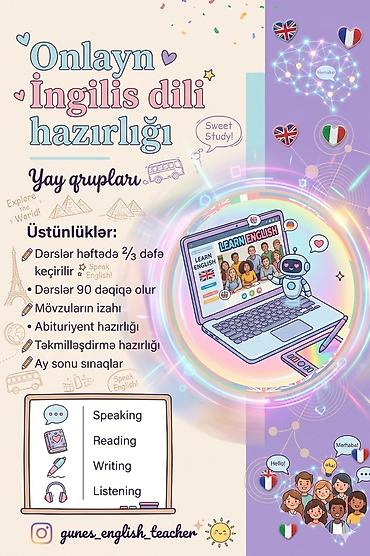 online ingilis dili müəllimi: Müəllim, İngilis dili, 5 ildən artıq təcrübə, Dəyişən qrafik — 1