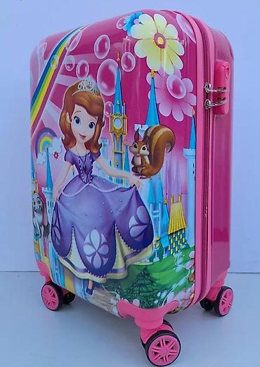 Rančevi, torbe i koferi: Dečiji kofer na točkiće – motiv princeze - Tvrda školjka sa sjajnom — 5