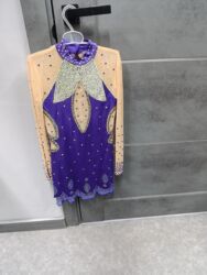 тренировочные платья для бальных танцев: Бальное платье, Короткая модель, цвет - Фиолетовый, В наличии