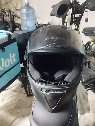 vega kask: Vega tam üzlü motosiklet dəbilqəsi - Rəng: mat qara - Növ: full-face — 2