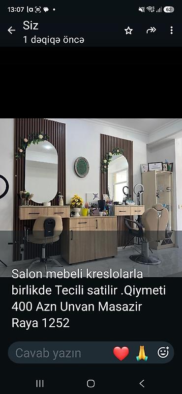 kresloların satışı: Salon mebeli və kreslolar paketi - Komplekt: 2 ədəd böyük oval — 1
