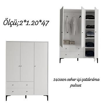 taxt ici: Yeni, 3 qapılı, Siyirməli, Ağ, Açılan, Düz dolab — 1