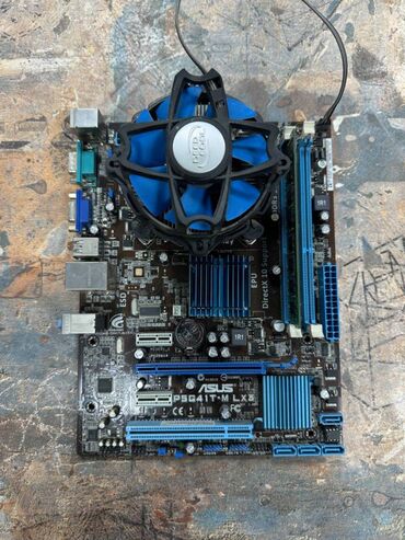 Видеокарты: Материнская плата, Б/у, Asus, LGA775, Micro-ATX, Для ПК