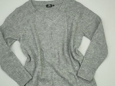czarne t shirty damskie w serek: Sweter, L (EU 40), condition - Good