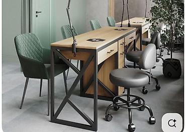 Sifarişlə manikür masaları: Düz masa, Siyirməli, Polkasız, Teksturalı laminat, Kredit yoxdur — 4